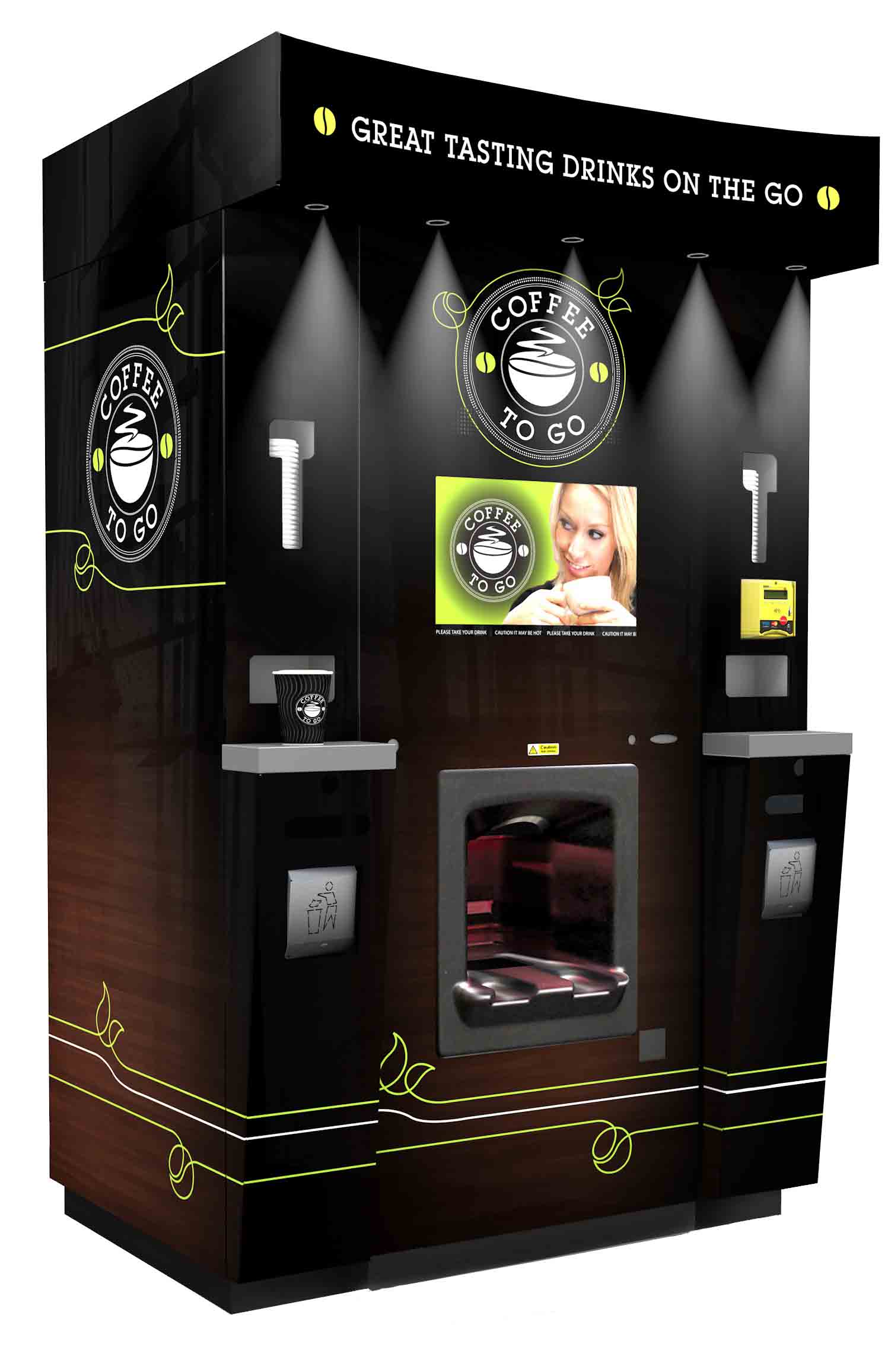 picture of automated coffee vending machine